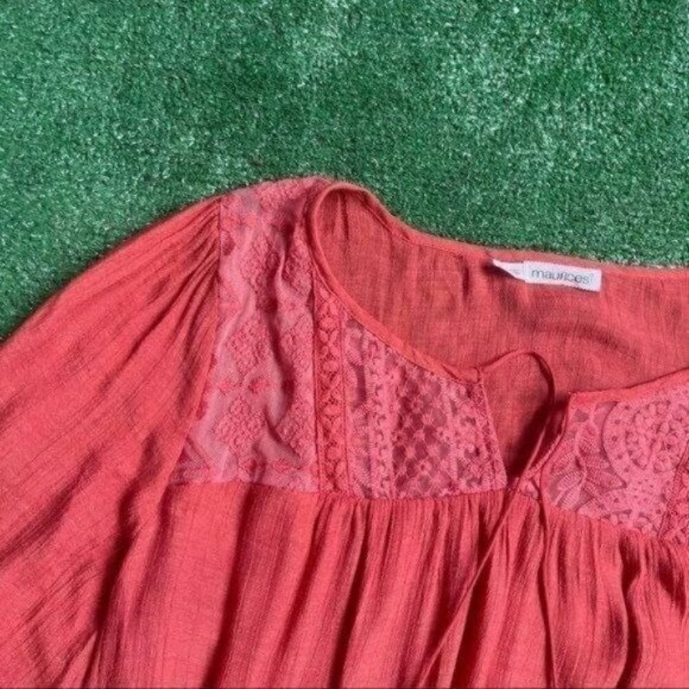 Maurices Burnt Orange Plus Size Long Sleeve Top - Picture 6 of 12
